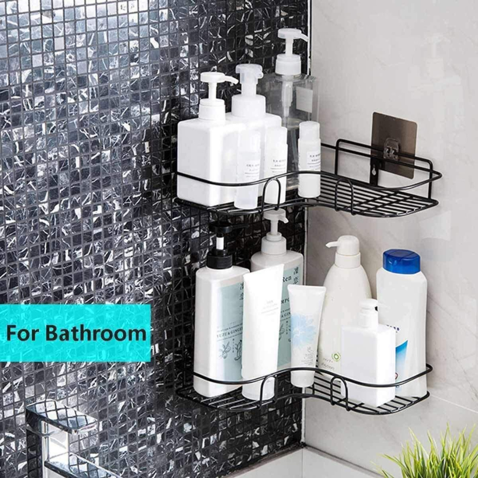 GripRack Self-Adhesive Metal Corner Shelf