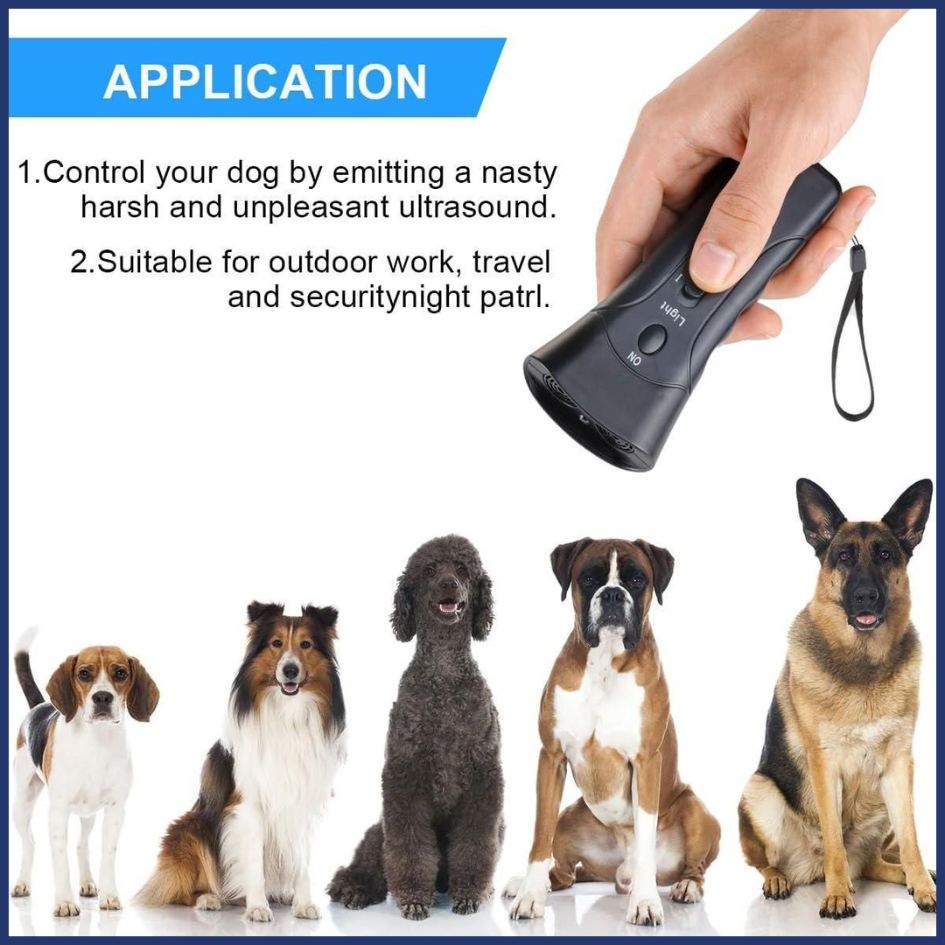 BarkShield – Ultrasonic Dog Repeller & LED Flashlight