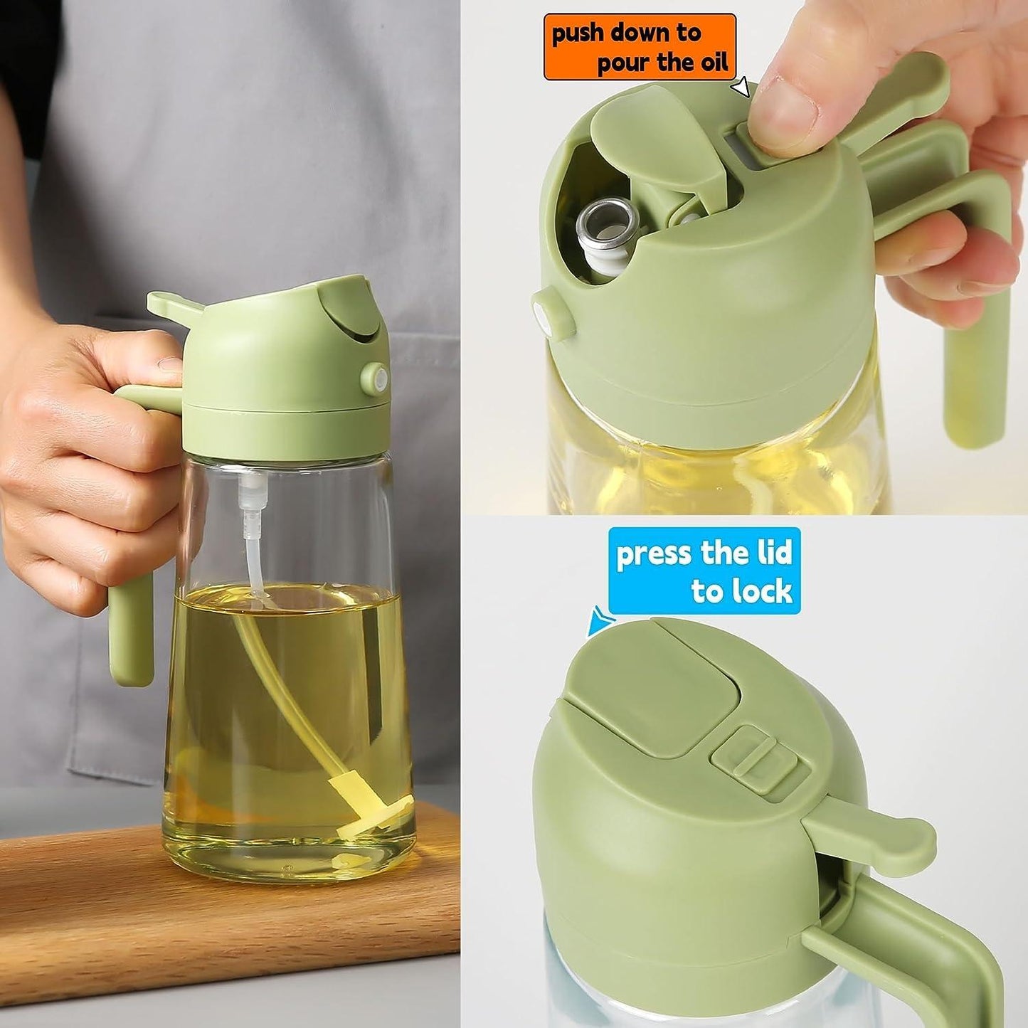 2 in 1 Portable Oil Sprayer & Dispenser
