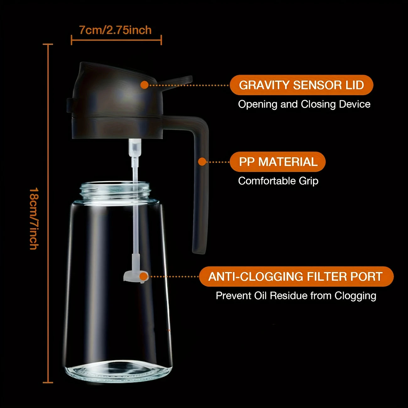 2 in 1 Portable Oil Sprayer & Dispenser