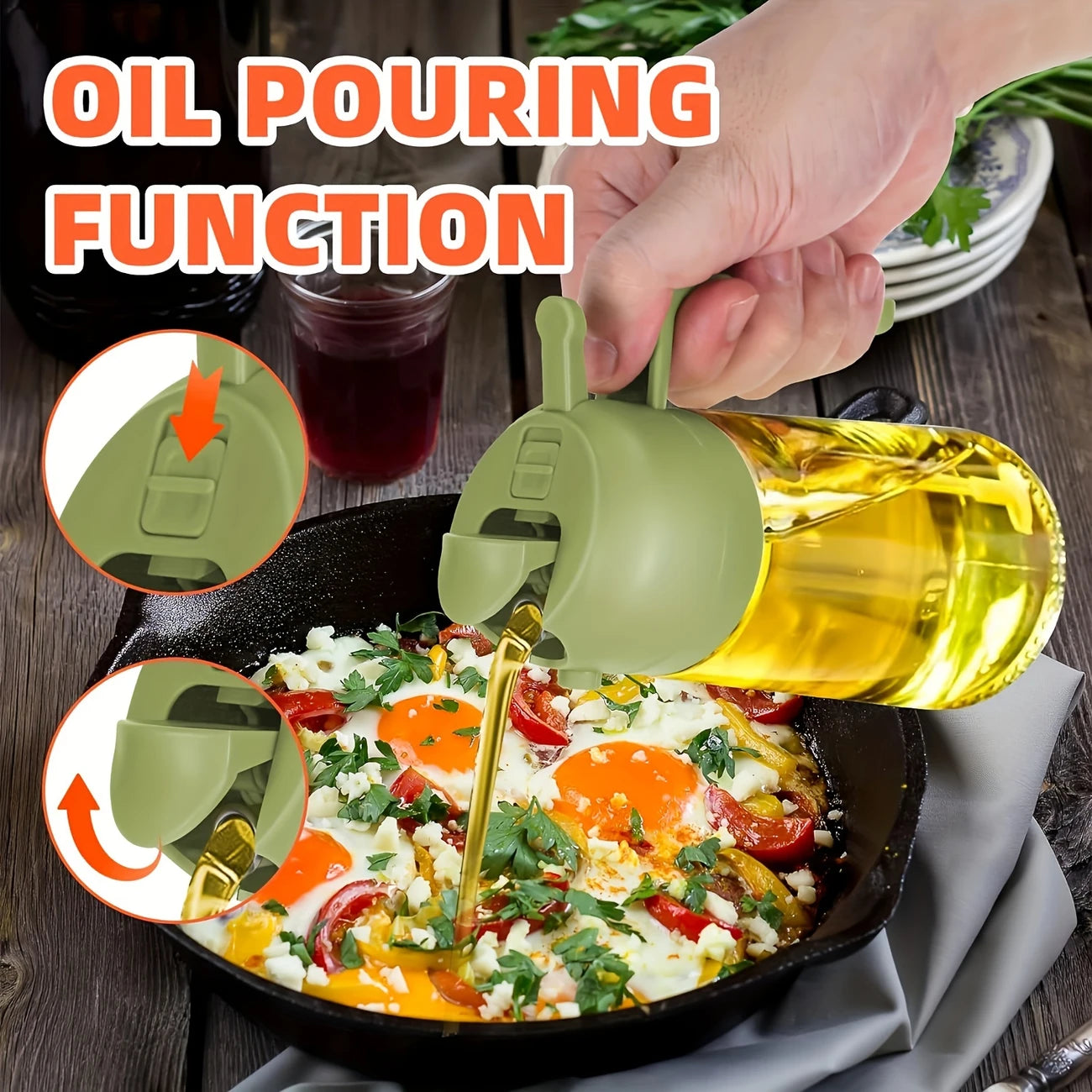 2 in 1 Portable Oil Sprayer & Dispenser