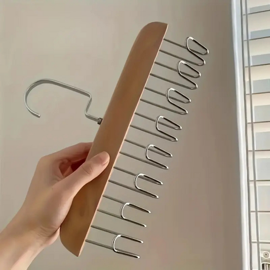 HangMate – Multi-Hook Wooden Hanger for Closets