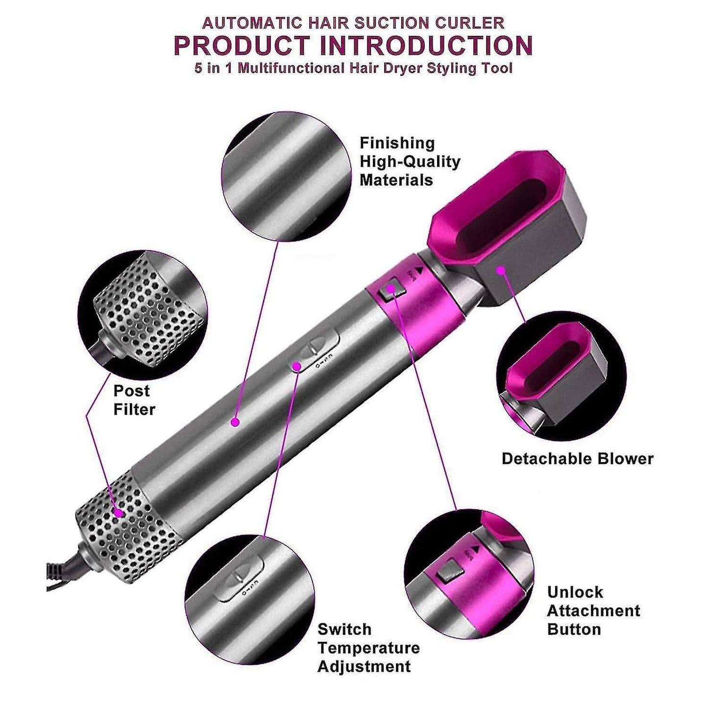 StyleEase 5-in-1 Hot Air Brush