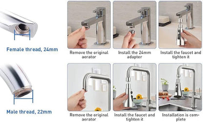 🚿 AquaCraft – 3-Mode Stainless Steel Kitchen Fauce