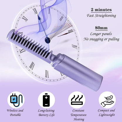 ZenComb – Cordless Mini Hair Straightener & Hot Comb