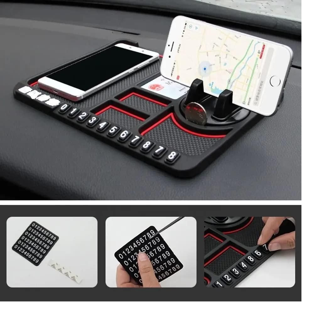 DashDock Pro – Anti-Slip Dashboard Phone Holder with Number Display