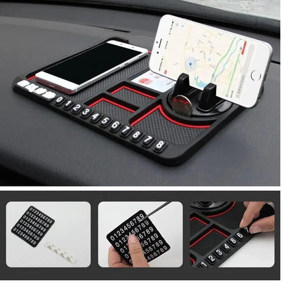 DashDock Pro – Anti-Slip Dashboard Phone Holder with Number Display