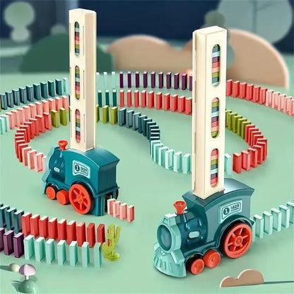 PlayRail Domino Set – Automatic Toy Train with Colourful Domino