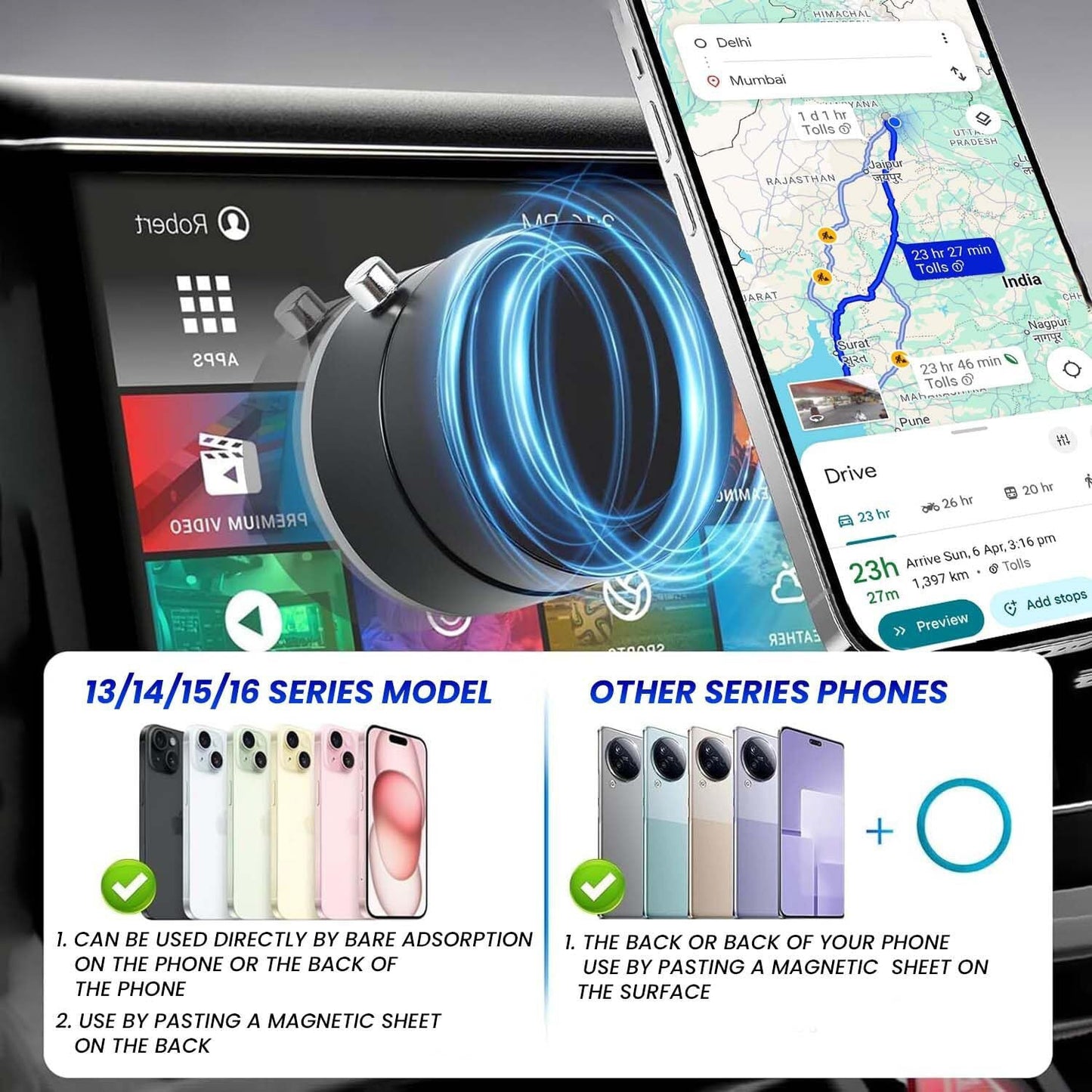 MagnoGrip 360 - Magnetic Suction Phone Holder