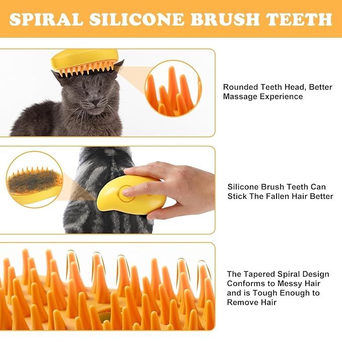 FurMist – 3-in-1 Steaming Pet Hairbrush