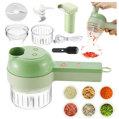 ChopEasy – 4-in-1 Portable Electric Vegetable Cutter Set
