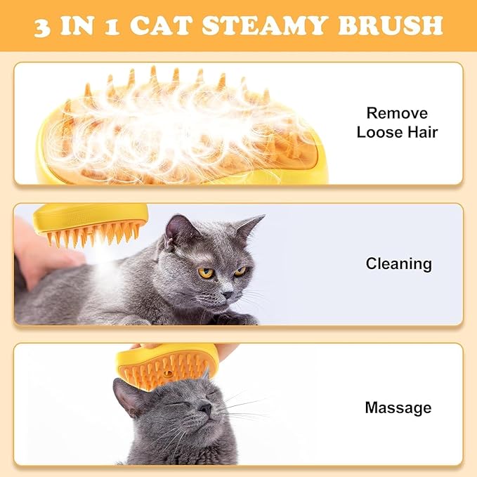 FurMist – 3-in-1 Steaming Pet Hairbrush