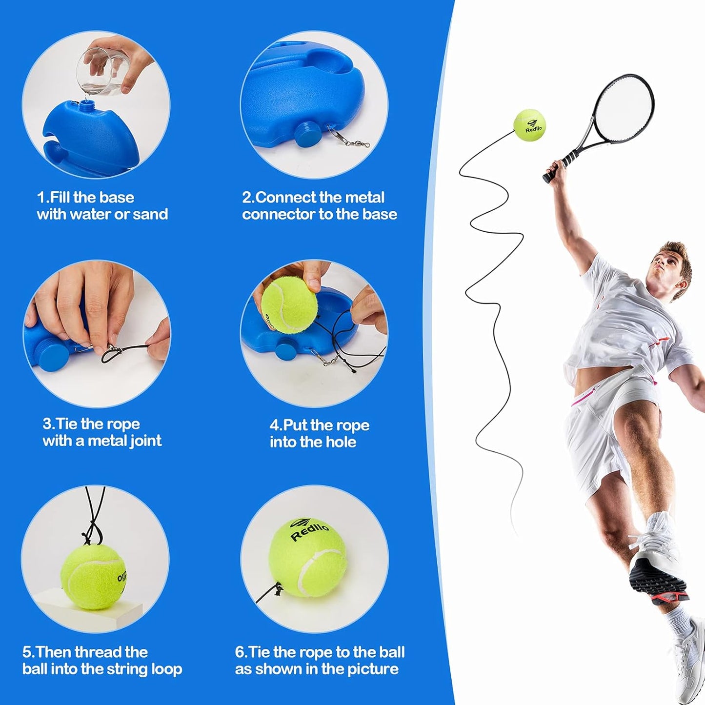 TennisLoop Solo Rebound Trainer with String