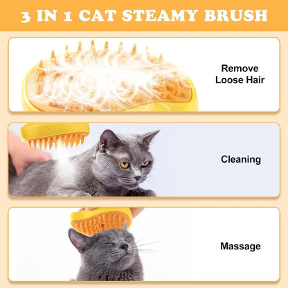 FurMist – 3-in-1 Steaming Pet Hairbrush