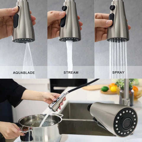 🚿 AquaCraft – 3-Mode Stainless Steel Kitchen Fauce