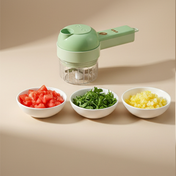 ChopEasy – 4-in-1 Portable Electric Vegetable Cutter Set