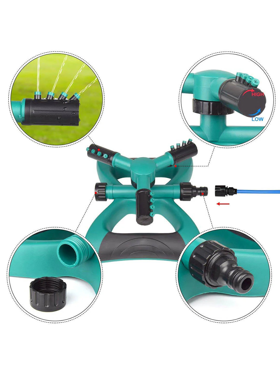 SpinSpray – 360° Automatic Garden Sprinkler