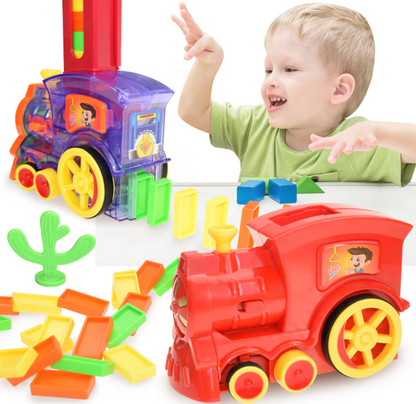 PlayRail Domino Set – Automatic Toy Train with Colourful Domino