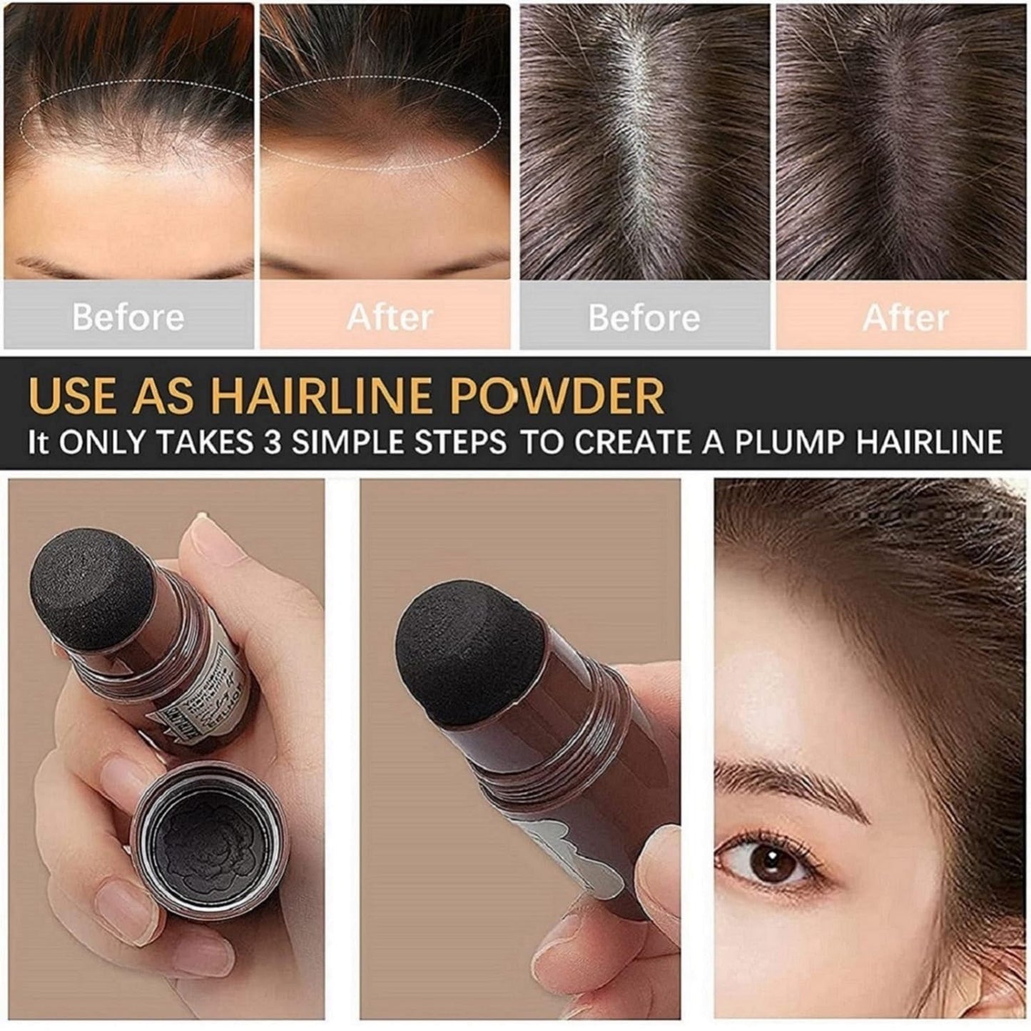 HairHue Sponge by Miss Lara - Instant Hairline & Brow Filler
