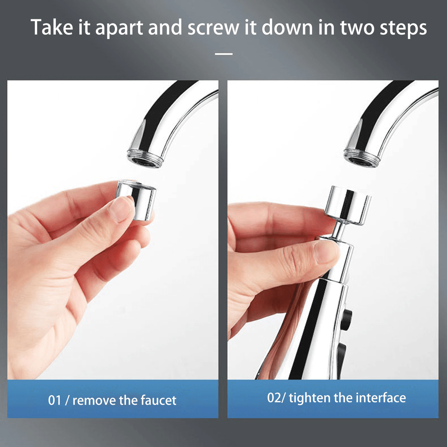 🚿 AquaCraft – 3-Mode Stainless Steel Kitchen Fauce