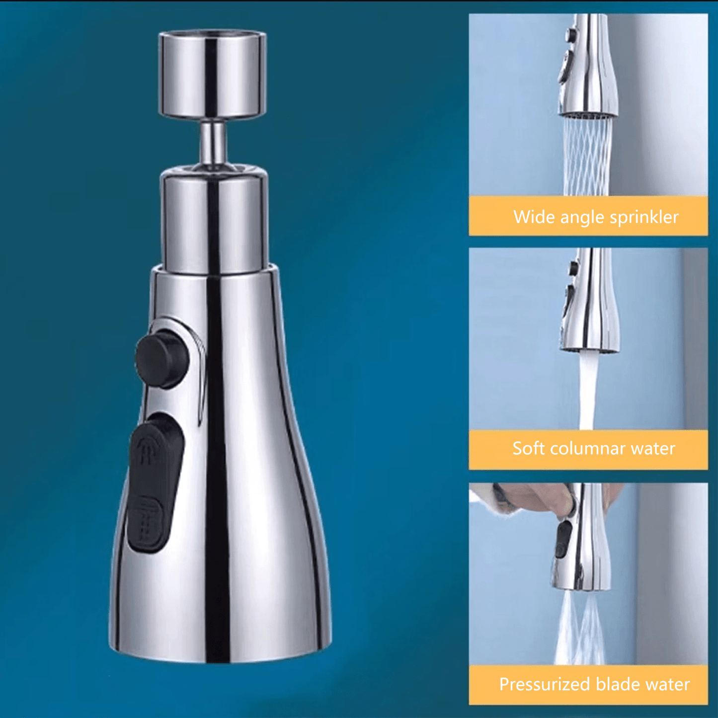 🚿 AquaCraft – 3-Mode Stainless Steel Kitchen Fauce