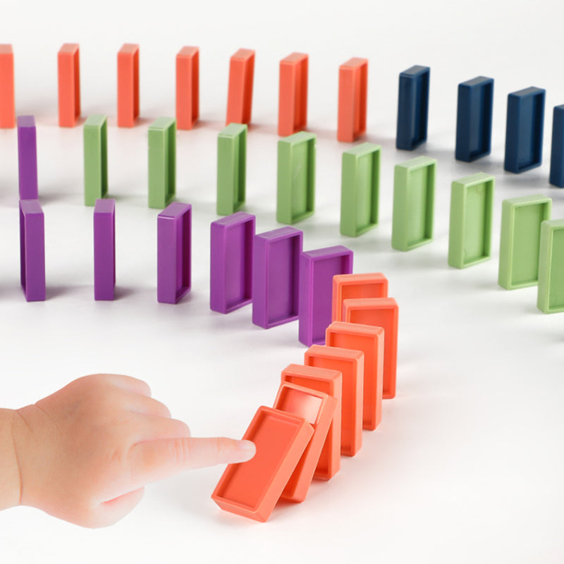 PlayRail Domino Set – Automatic Toy Train with Colourful Domino