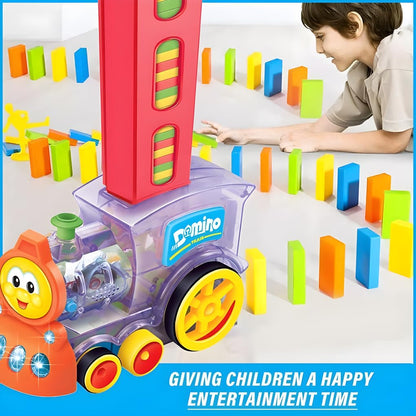 PlayRail Domino Set – Automatic Toy Train with Colourful Domino