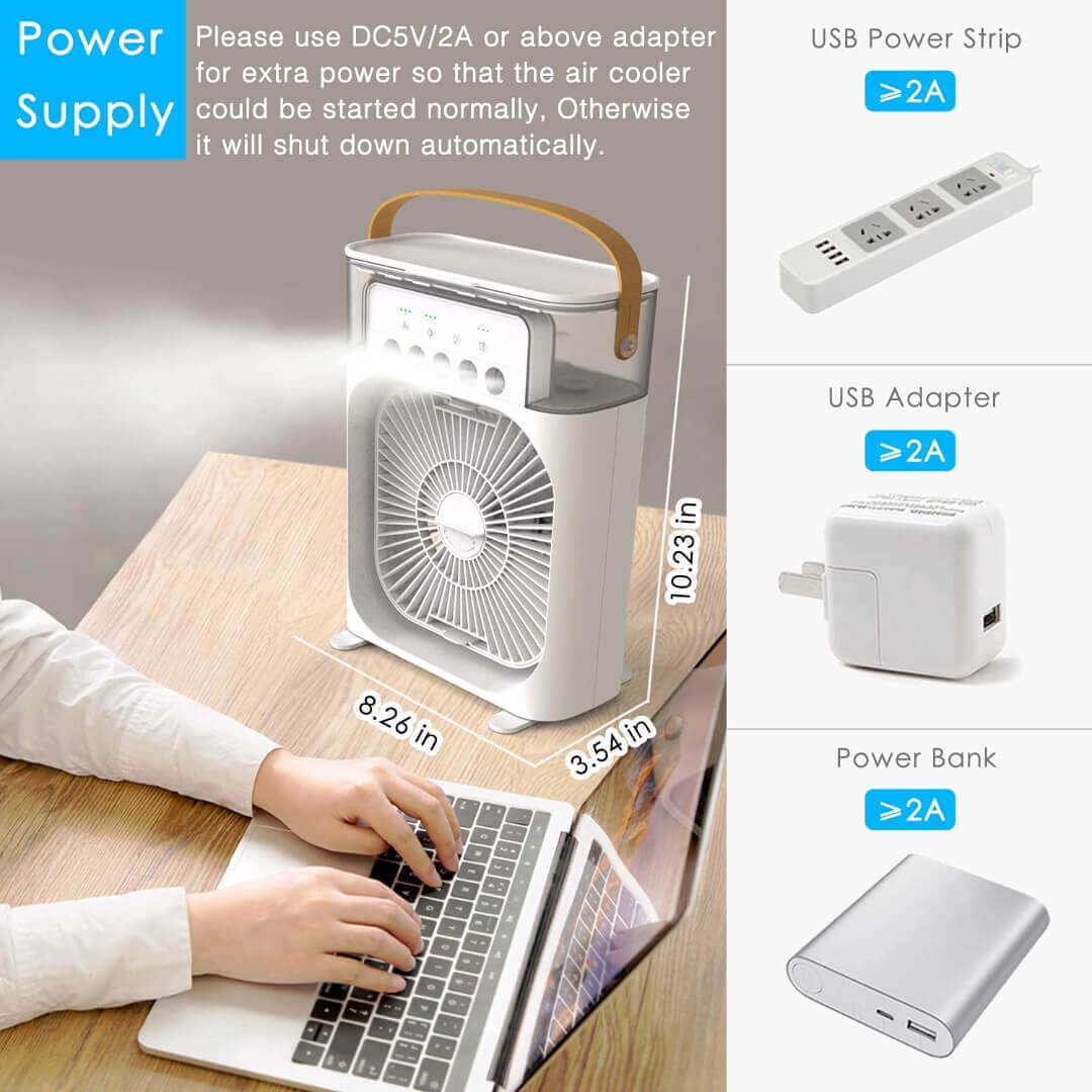 CoolMist Pro – Portable USB Mist Fan & Air Cooler