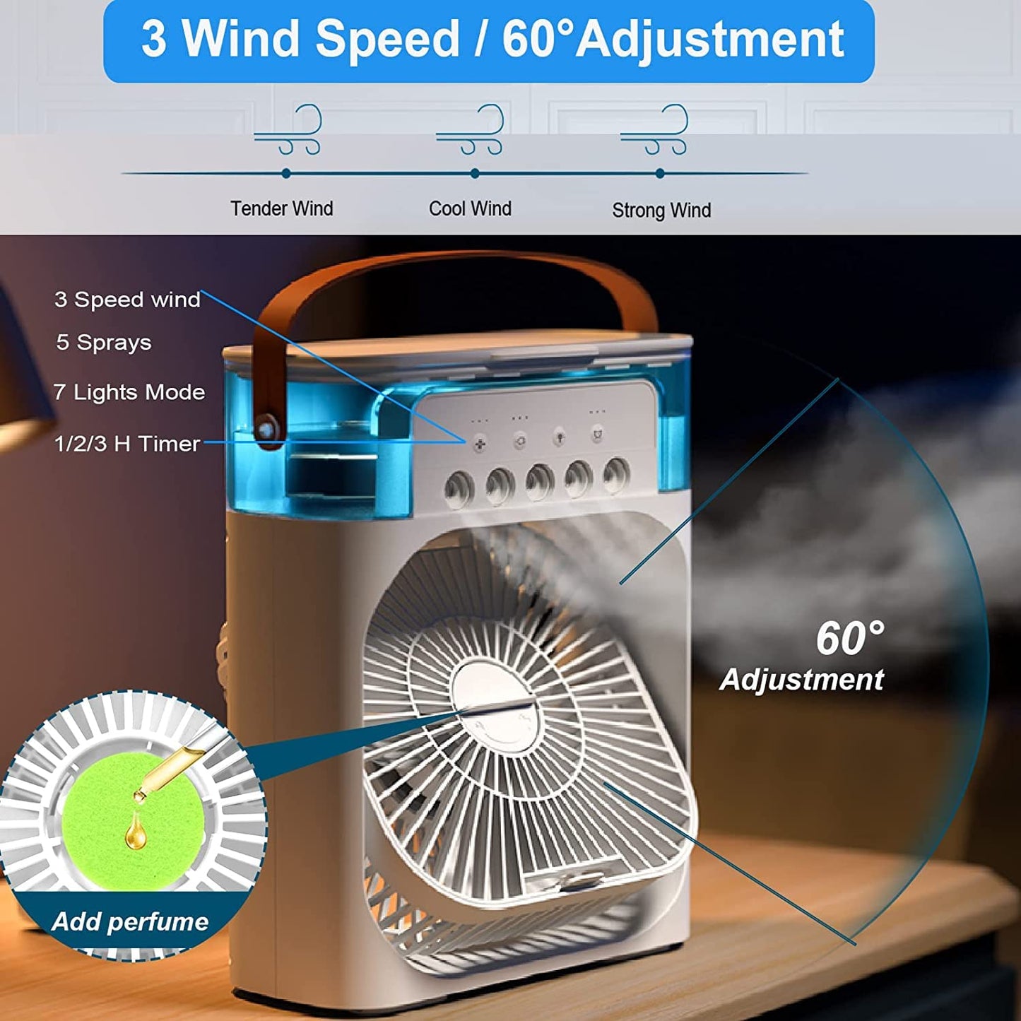 CoolMist Pro – Portable USB Mist Fan & Air Cooler